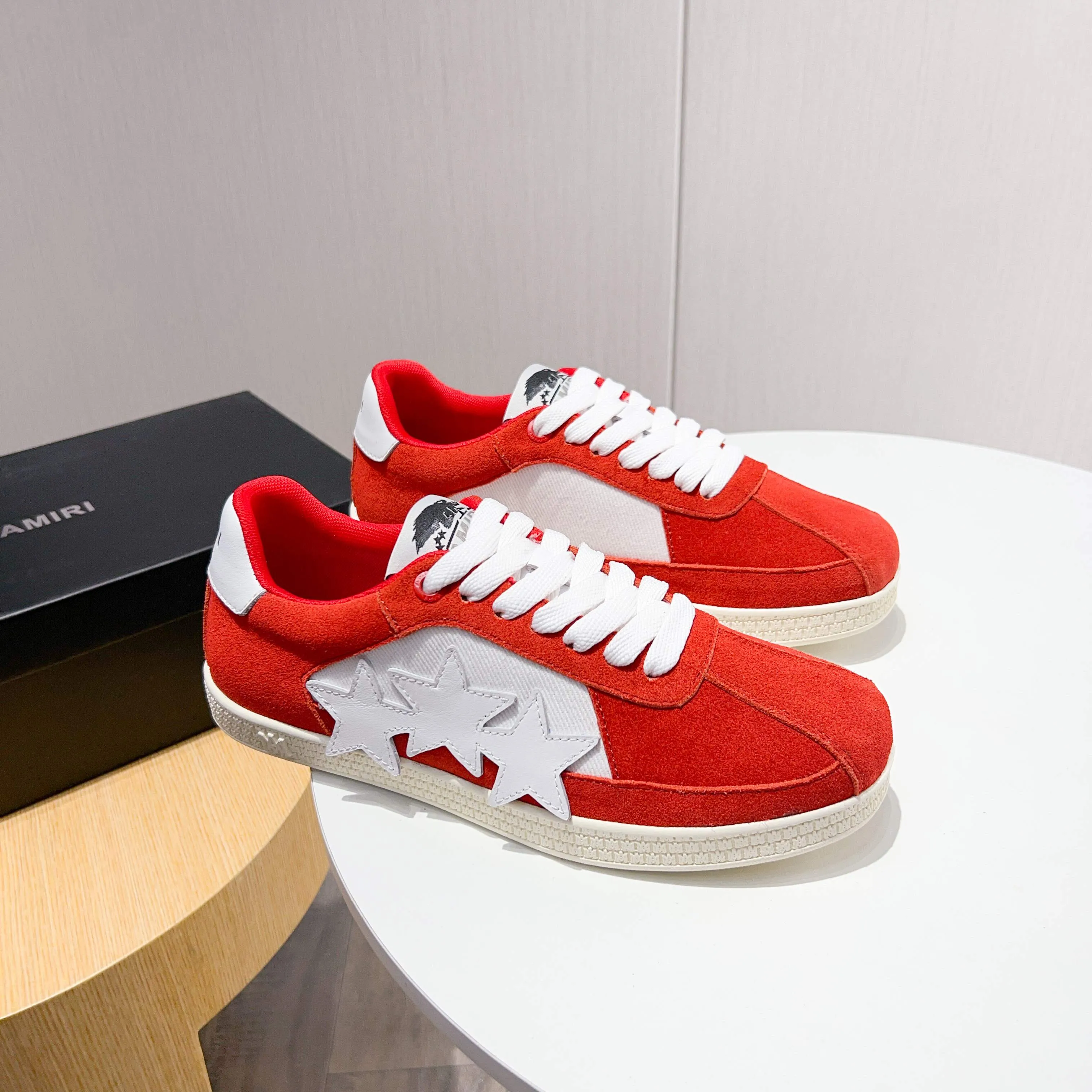 Men's shoes 💰420 [New style] 🌲🌲Balmain - New Amiri trendy shoes, low-top casual sports shoes, the same style as celebrities, made of selected pebbled cowhide and frosted cowhide, original outsole, comfortable on the feet, high-end workmanship, welcome to buy. Size: 39-45 (46 customized)